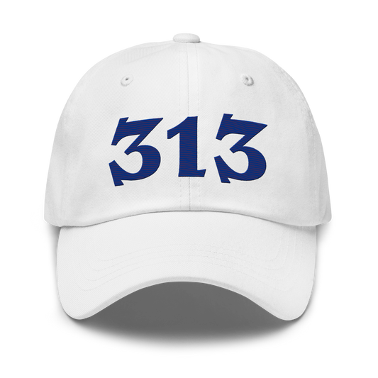 Detroit '313' Dad Hat (Angry Font) | Bourbon Blue