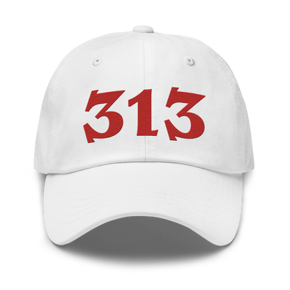 Detroit '313' Dad Hat (Angry Font) | Aliform Red