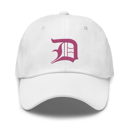 Detroit 'Old English D' Dad Hat (Apple Blossom Pink)