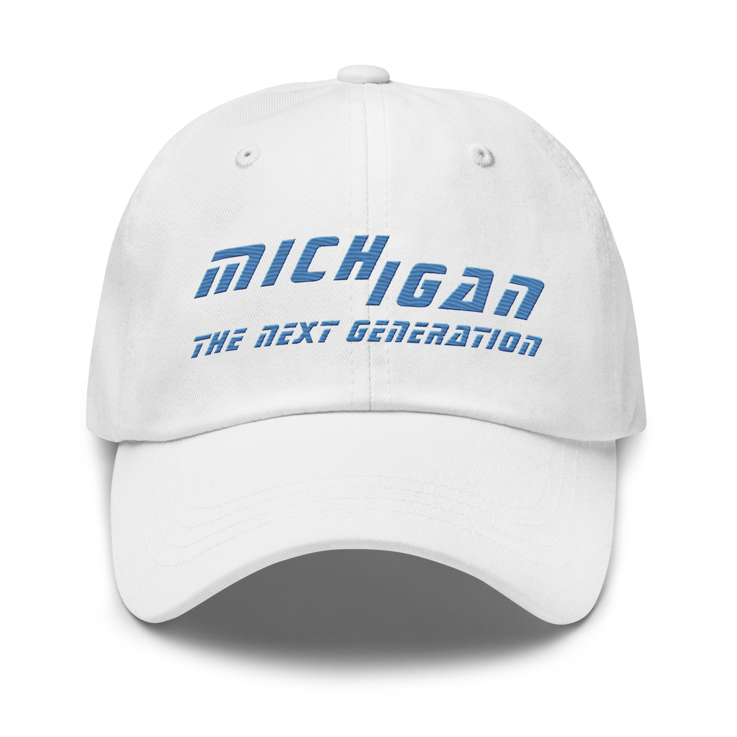 'Michigan the Next Generation' Dad Hat (80s Sci-Fi Parody)