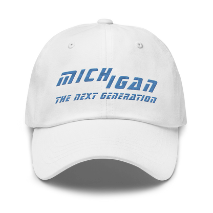 'Michigan the Next Generation' Dad Hat (80s Sci-Fi Parody)