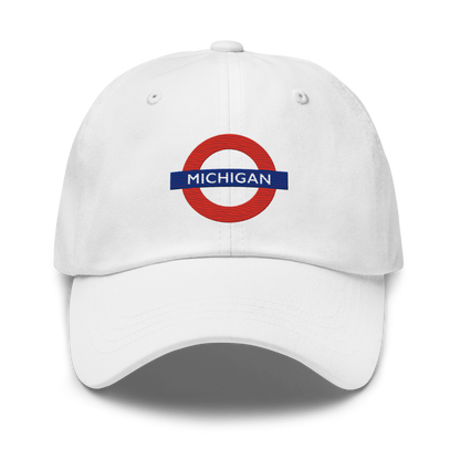 'Michigan' Dad Hat (London Tube Parody)