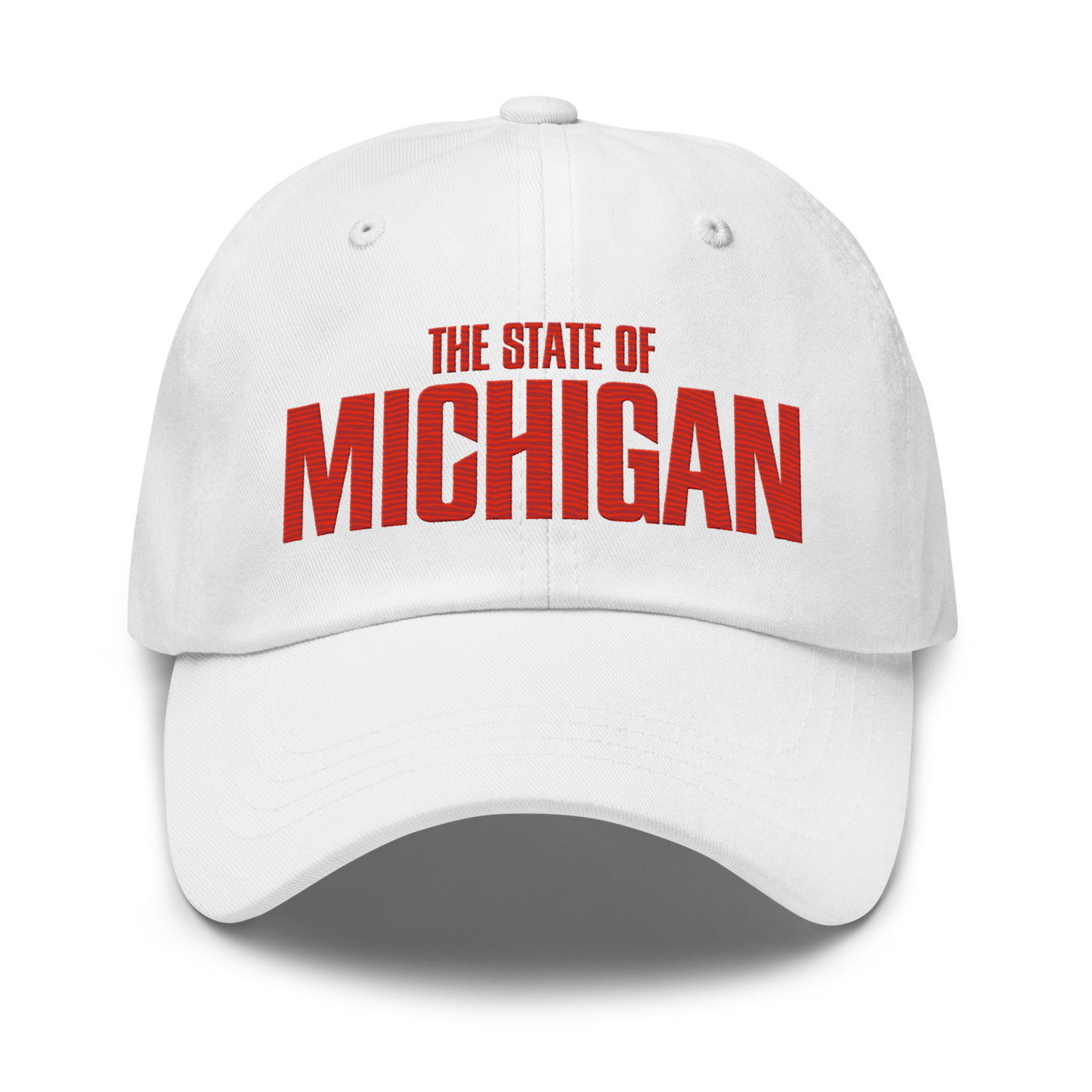 'The State of Michigan' Dad Hat (Flying Superhero Parody)