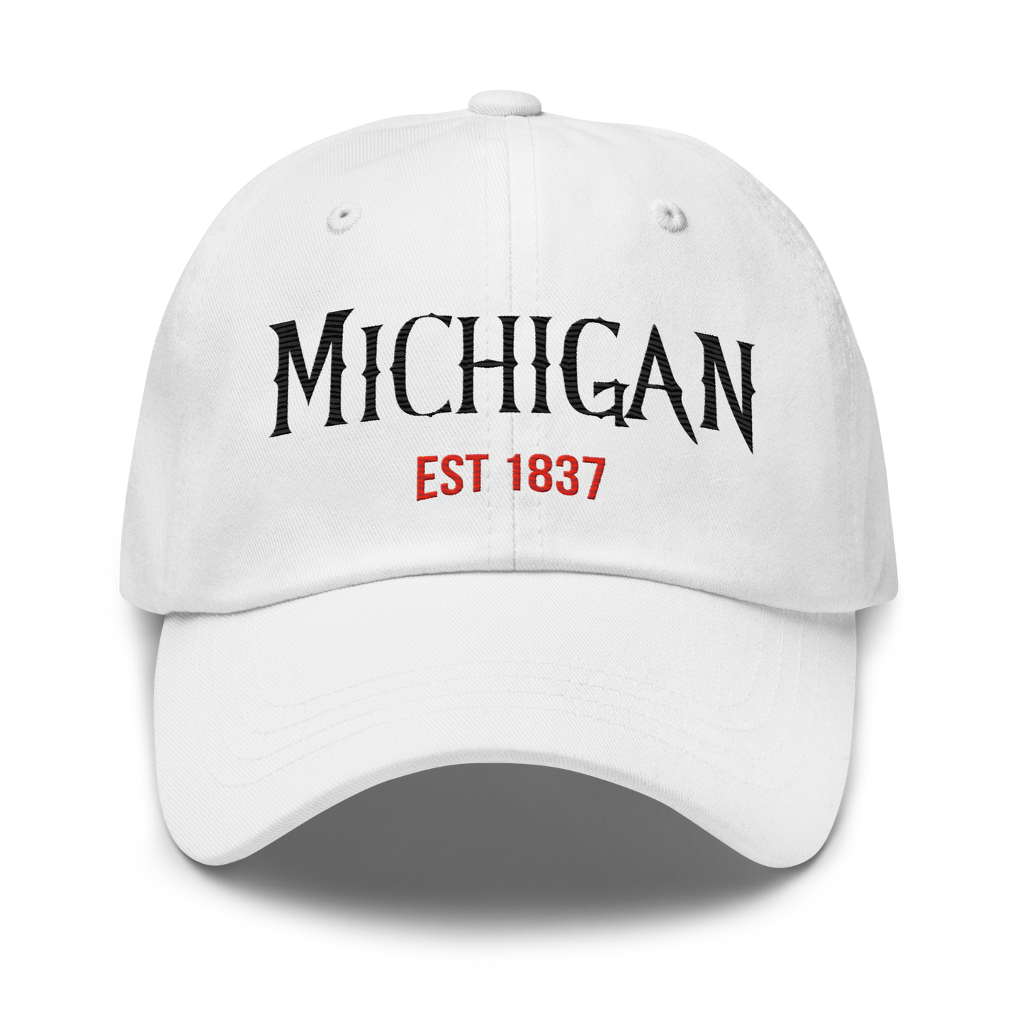 'Michigan EST 1837' Dad Hat (Spooky Teen Drama Parody)