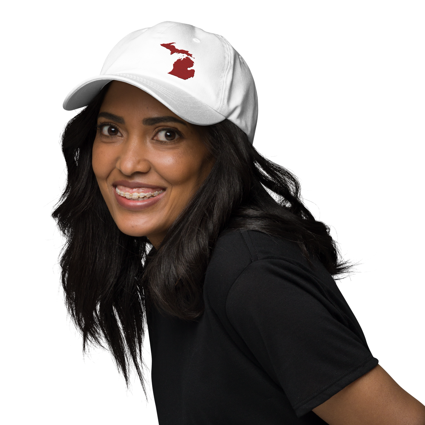 Michigan Dad Hat | Thimbleberry Red Outline