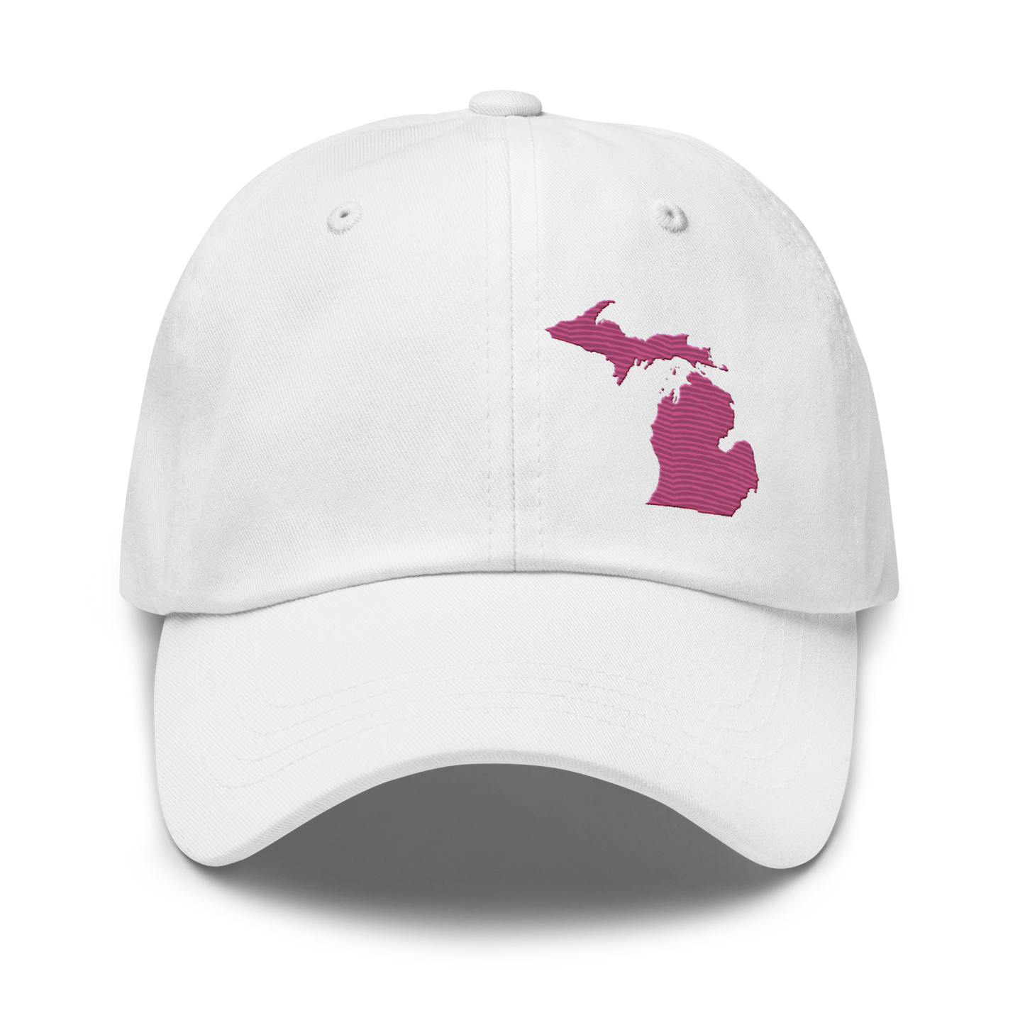 Michigan Dad Hat | Apple Blossom Pink Outline