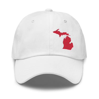 Michigan Dad Hat | Lighthouse Red Outline