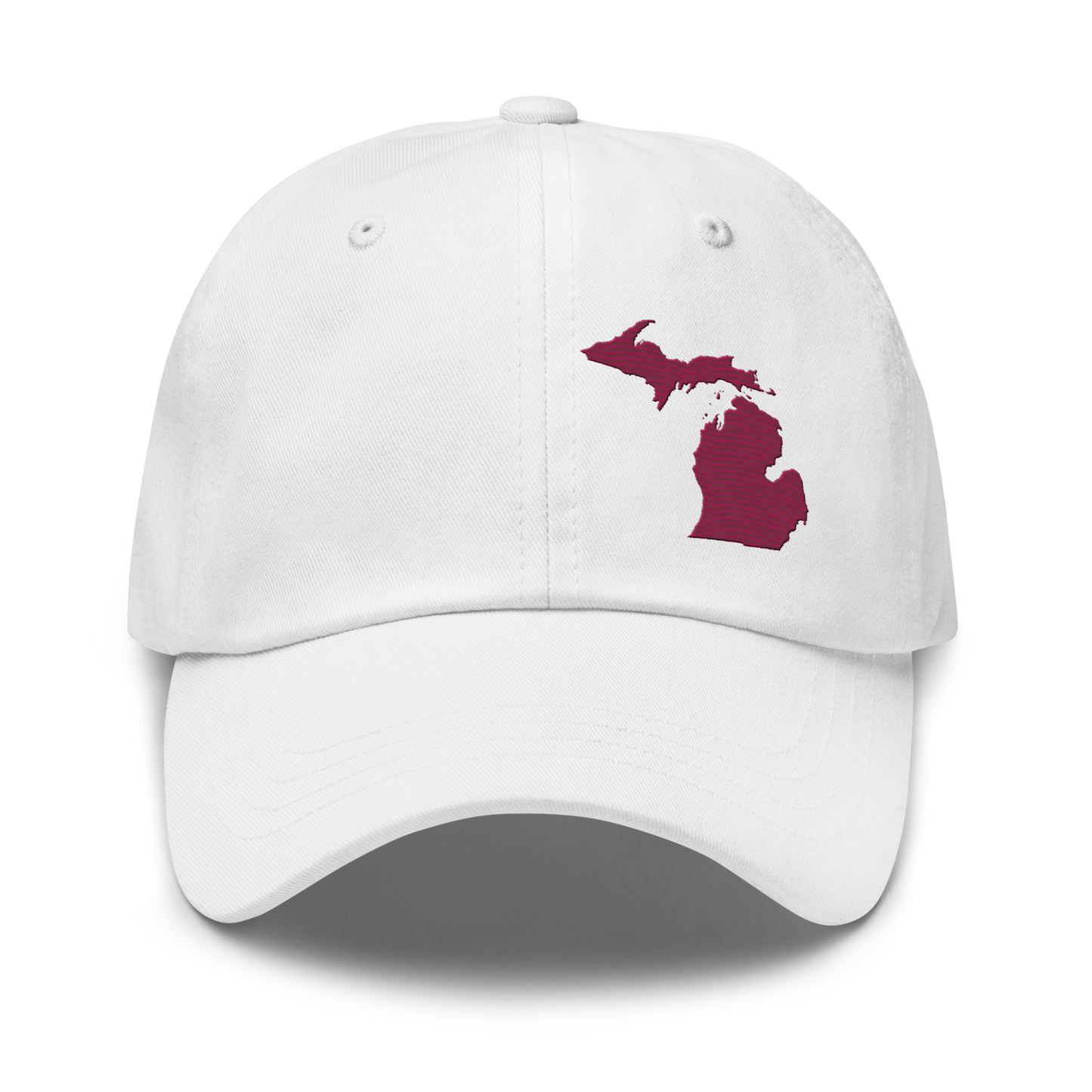 Michigan Dad Hat | Ruby Red Outline