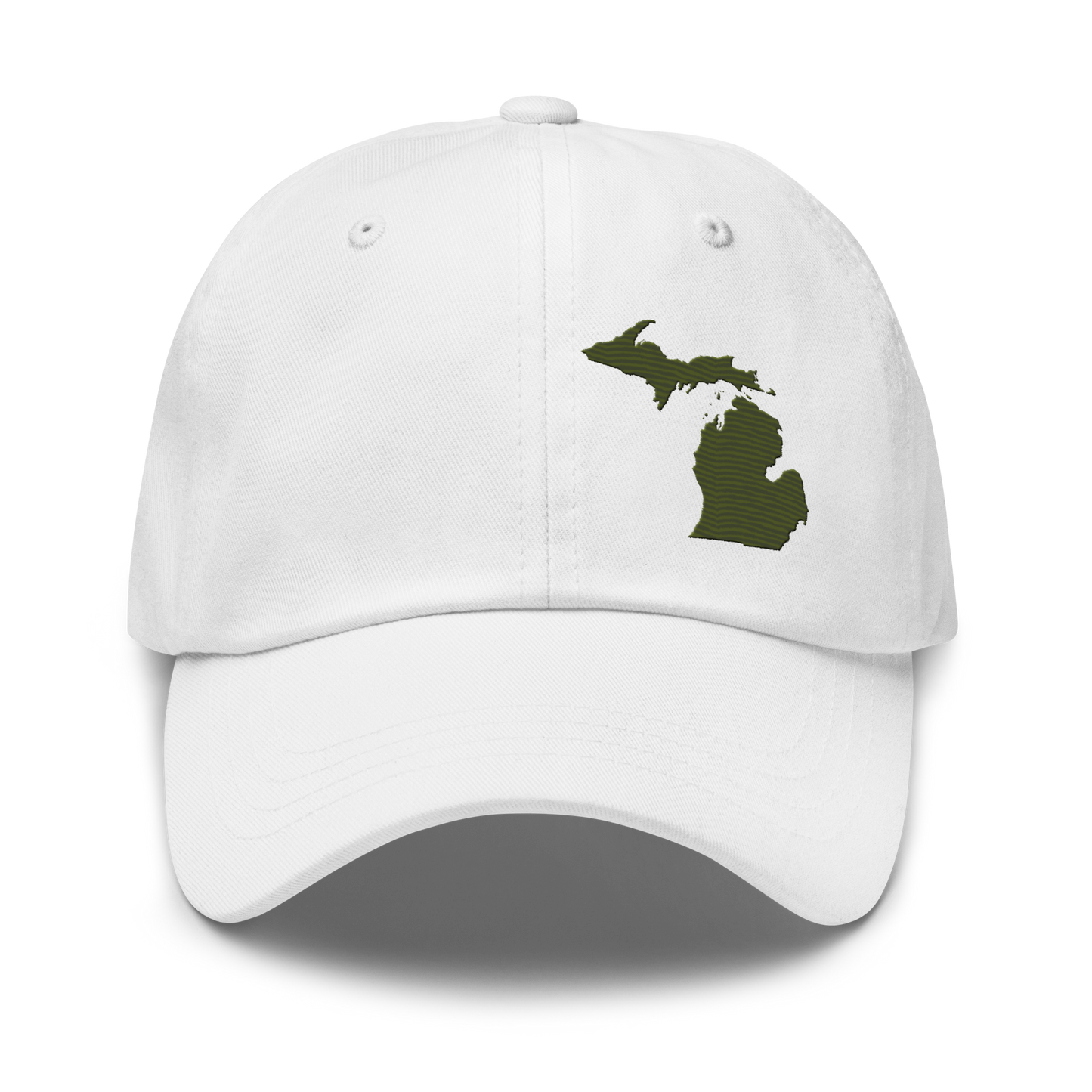 Michigan Dad Hat | Army Green Outline