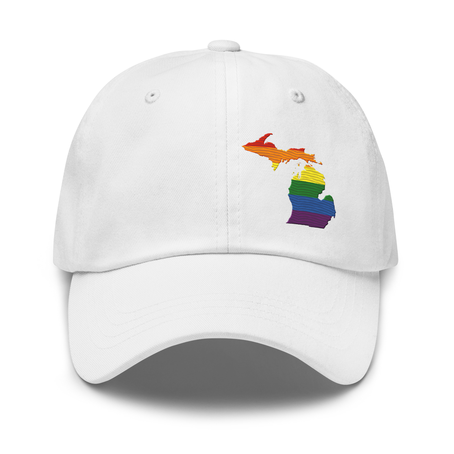 Michigan Dad Hat | Rainbow Pride Outline