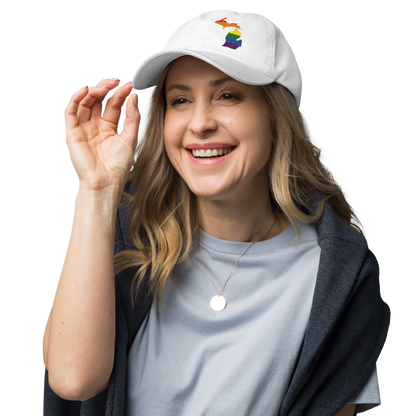 Michigan Dad Hat (Rainbow Pride Edition)