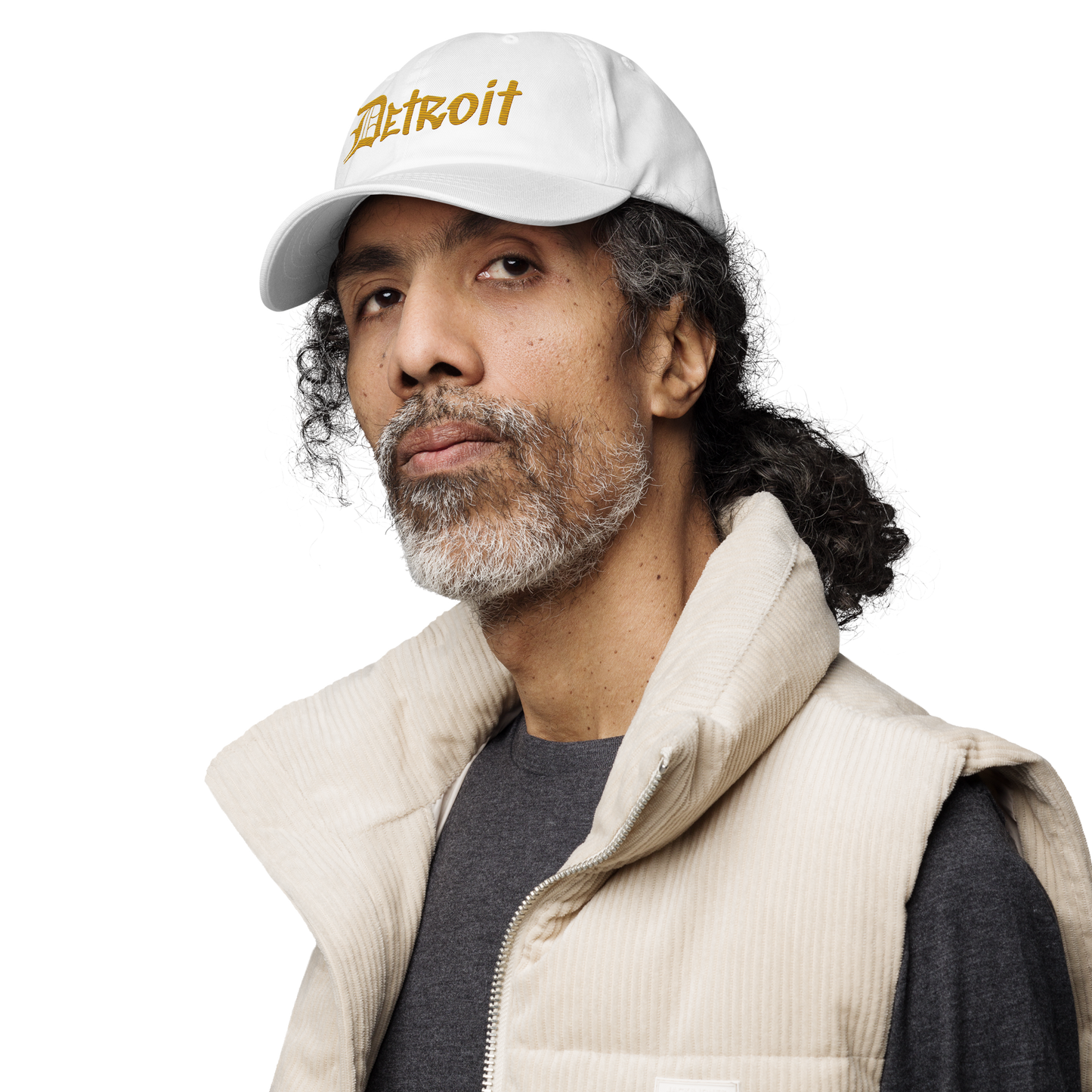 'Detroit' Dad Hat (OED Tag Font) | Gold