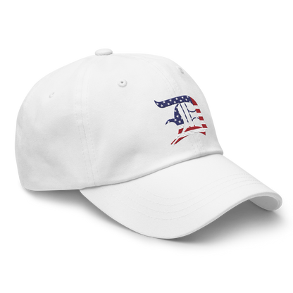 Detroit 'Old English D' Dad Hat (Patriotic Edition)