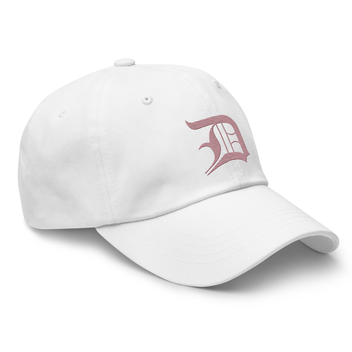 Detroit 'Old English D' Dad Hat (Cherry Blossom Pink)