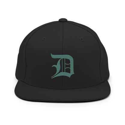 Detroit 'Old English D' Vintage Snapback (Copper Green)