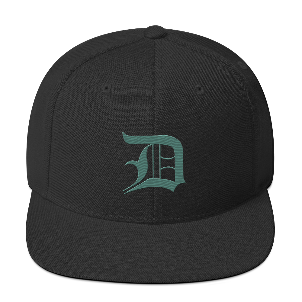 Detroit 'Old English D' Vintage Snapback (Copper Green)