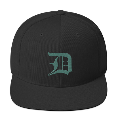 Detroit 'Old English D' Vintage Snapback (Copper Green)