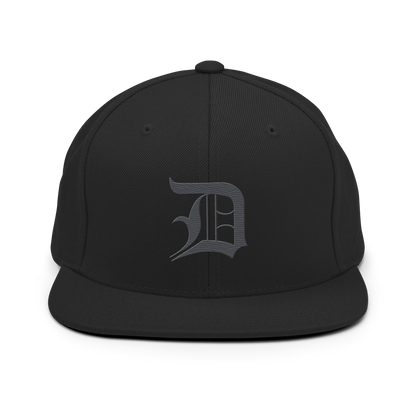 Detroit 'Old English D' Vintage Snapback (Iron Ore Grey)