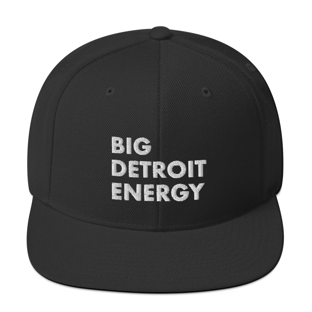 'Big Detroit Energy' Vintage Snapback (White Emb.)