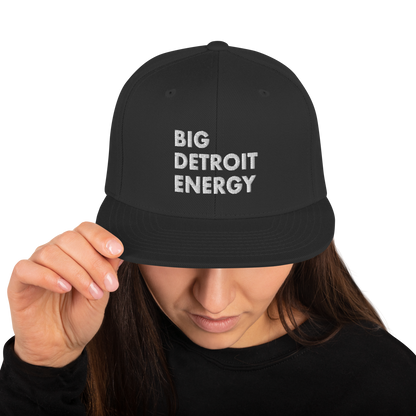 'Big Detroit Energy' Vintage Snapback (White Emb.)