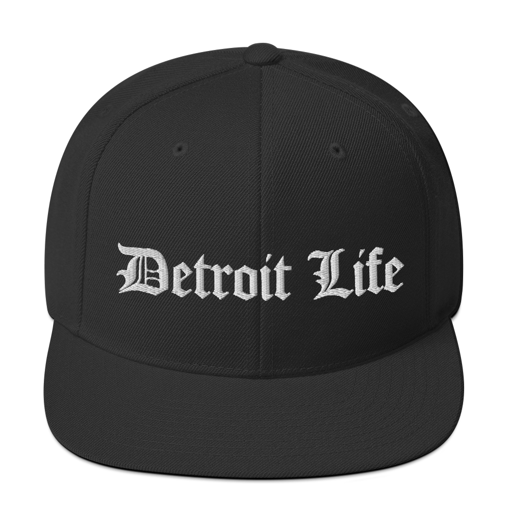 'Detroit Life' Vintage Snapback (Horizontal) | 6-Panel