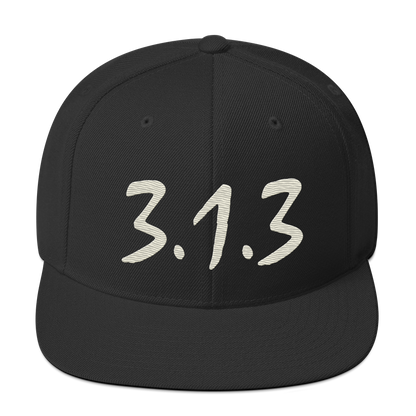 Detroit '313 Vintage Snapback (Ivory Compton Font)