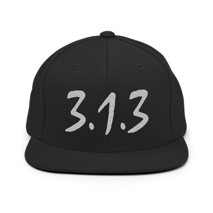 Detroit '313 Vintage Snapback (Platinum Compton Font)