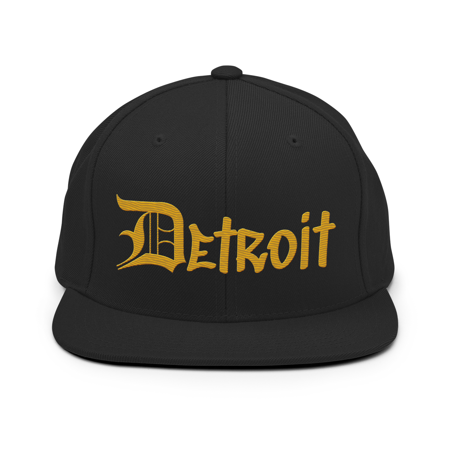 'Detroit' Vintage Snapback (OED Tag Font) | Gold