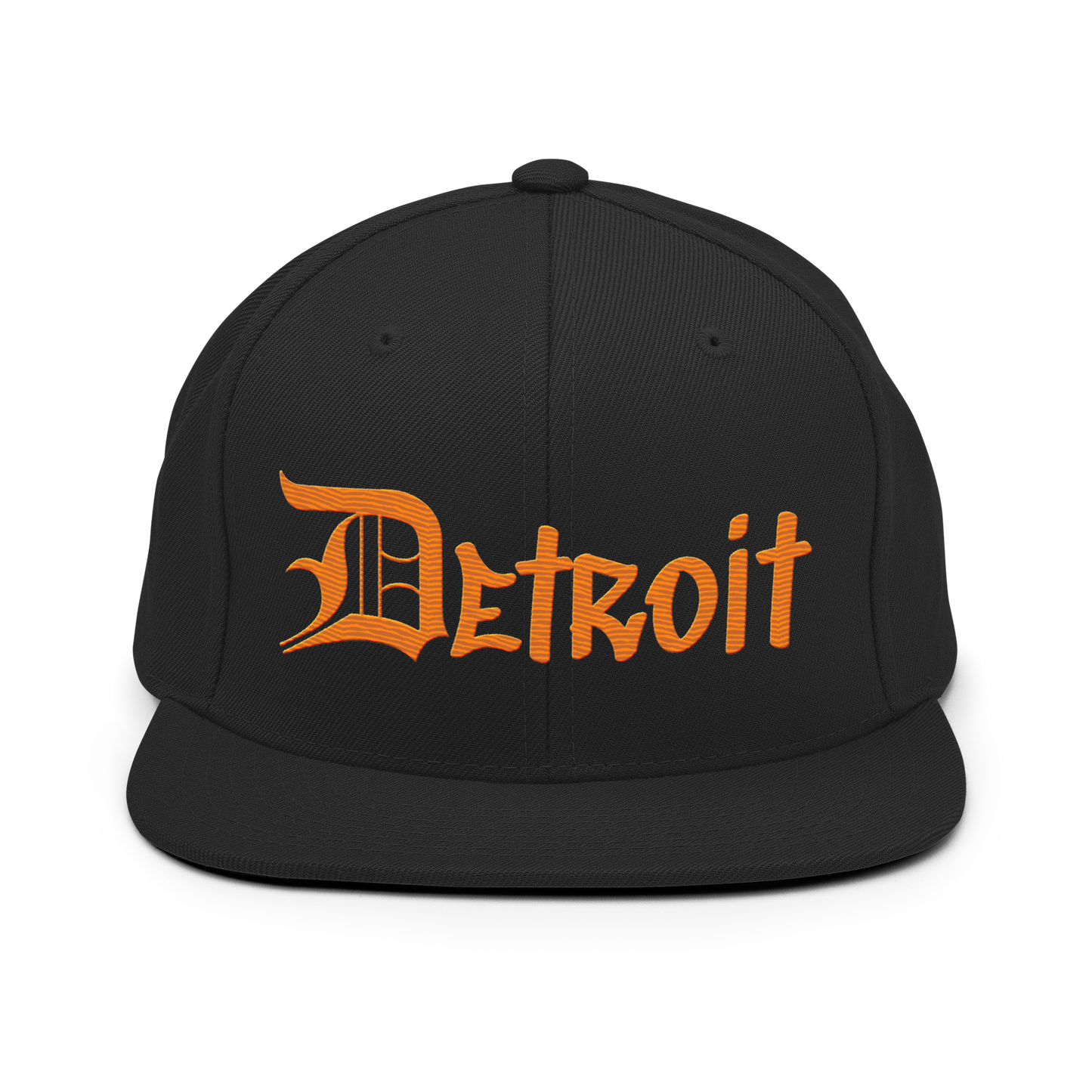 'Detroit' Vintage Snapback (OED Tag Font) | Orange