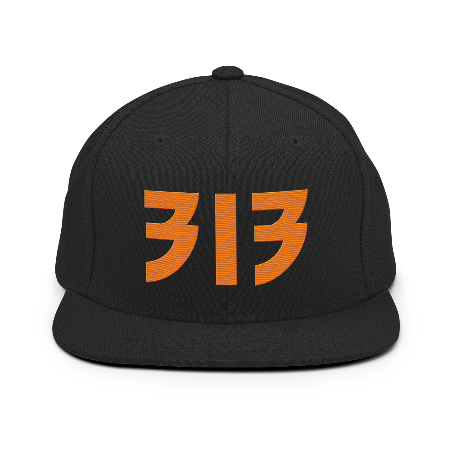 Detroit '313' Vintage Snapback (Glam Rock Font) | Orange