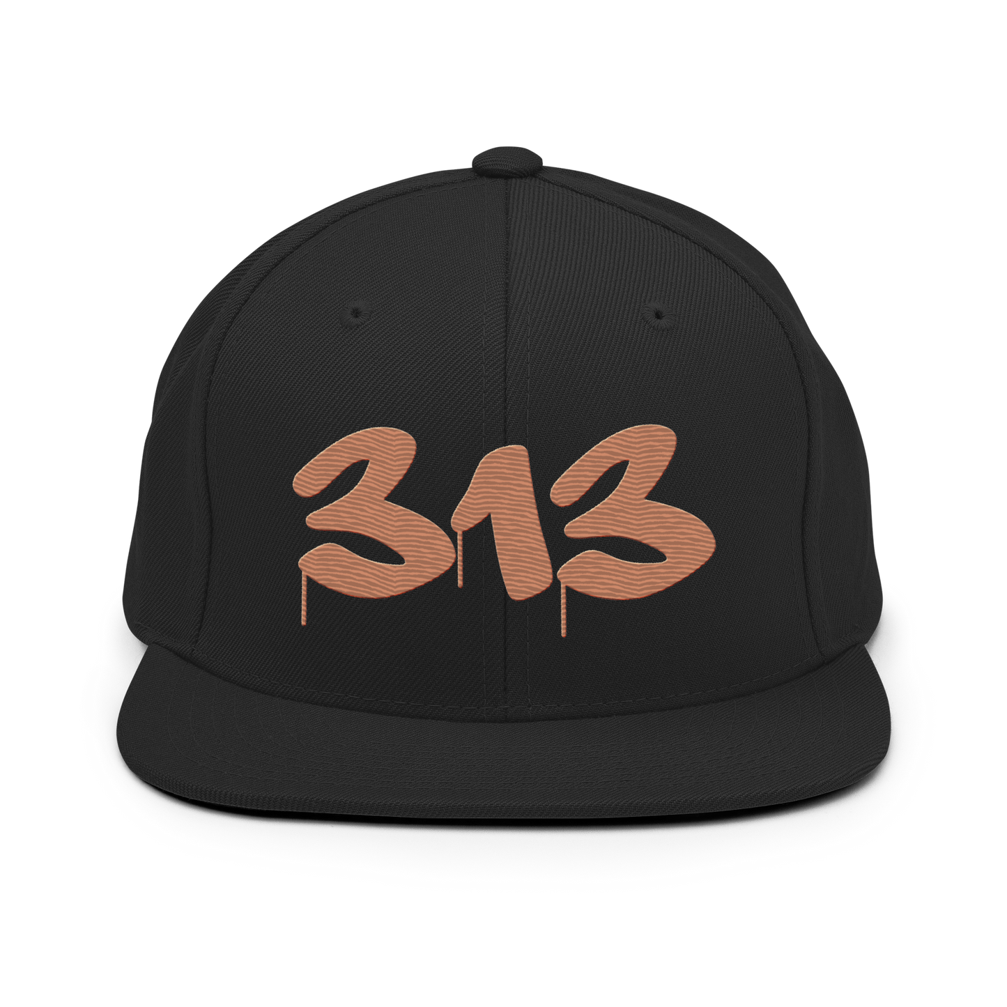 Detroit '313' Vintage Snapback (Tag Font) | Copper