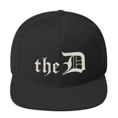 Detroit 'The D' Vintage Snapback | Ivory White