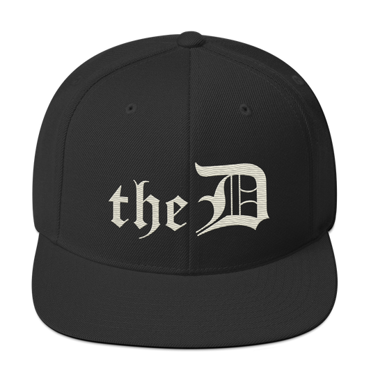 Detroit 'The D' Vintage Snapback | Ivory White