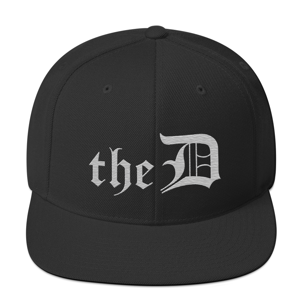 Detroit 'The D' Vintage Snapback | Platinum