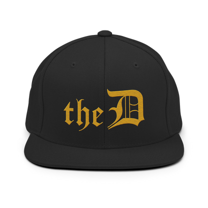 Detroit 'The D' Vintage Snapback | Gold