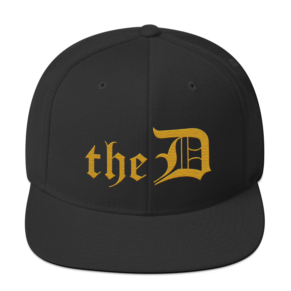 Detroit 'The D' Vintage Snapback | Gold