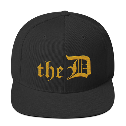 Detroit 'The D' Vintage Snapback | Gold