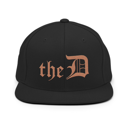 Detroit 'The D' Vintage Snapback | Copper