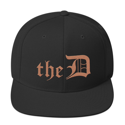 Detroit 'The D' Vintage Snapback | Copper