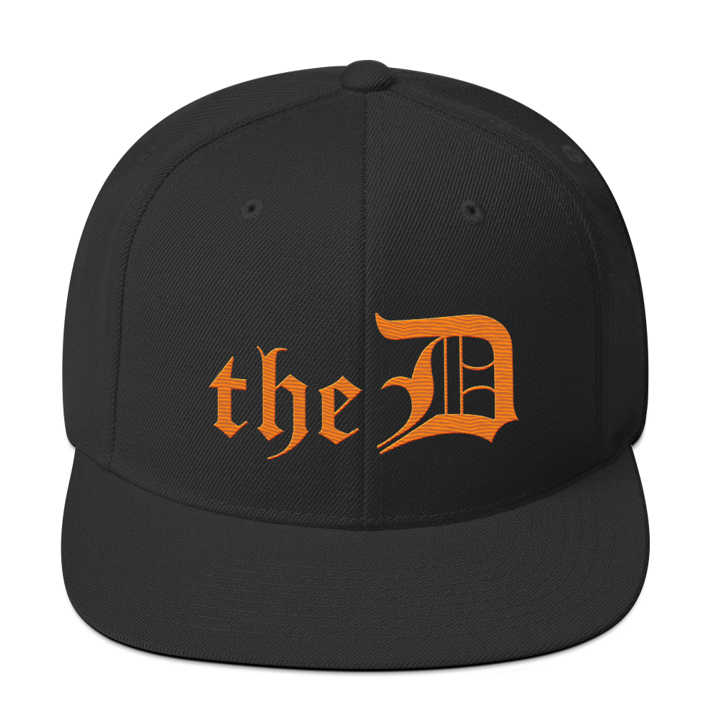 Detroit 'The D' Vintage Snapback | Orange