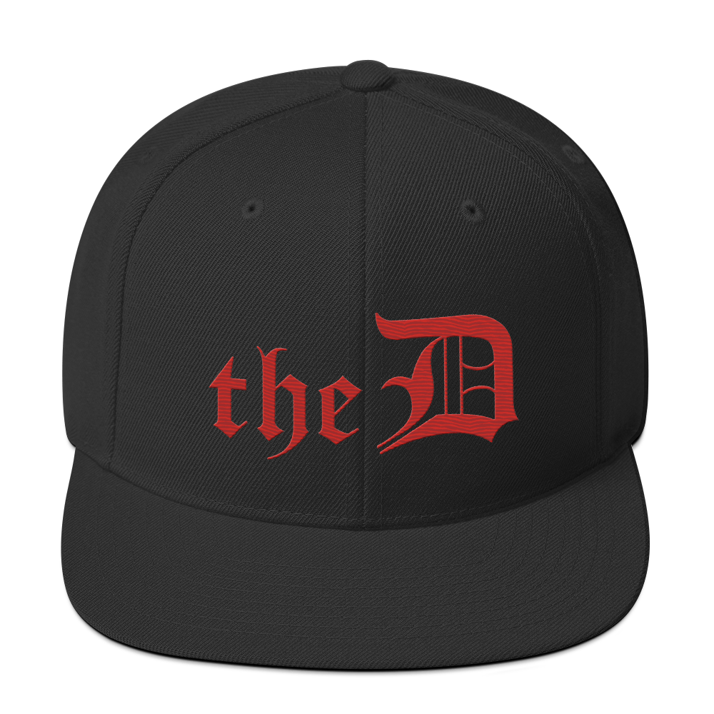 Detroit 'The D' Vintage Snapback | Aliform Red