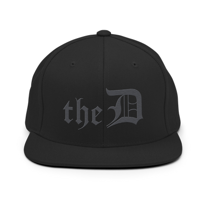 Detroit 'The D' Vintage Snapback | Iron Ore Grey