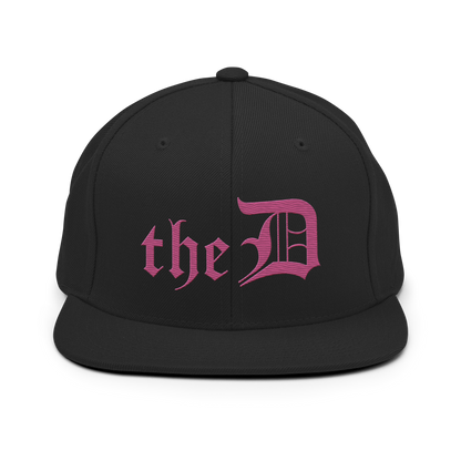 Detroit 'The D' Vintage Snapback | Apple Blossom Pink