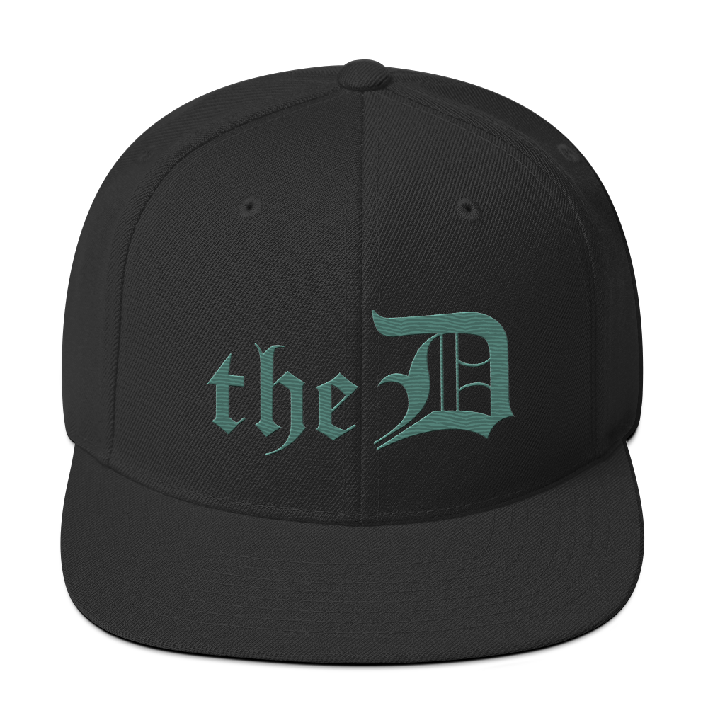 Detroit 'The D' Vintage Snapback | Copper Green