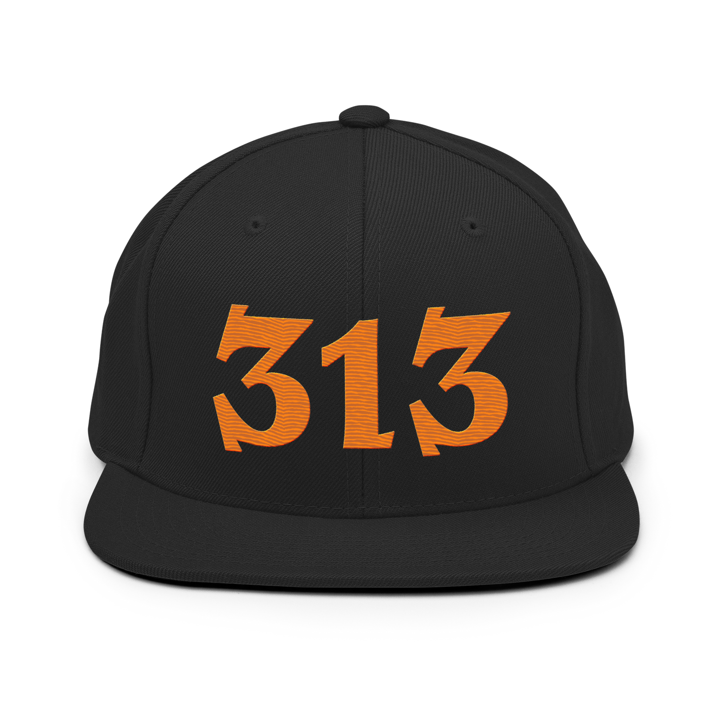 Detroit '313' Vintage Snapback (Angry Font) | Orange