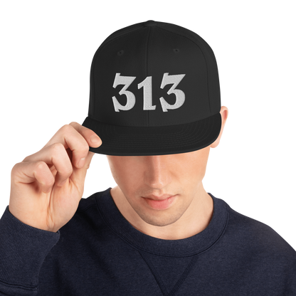 Detroit '313' Vintage Snapback (Angry Font)