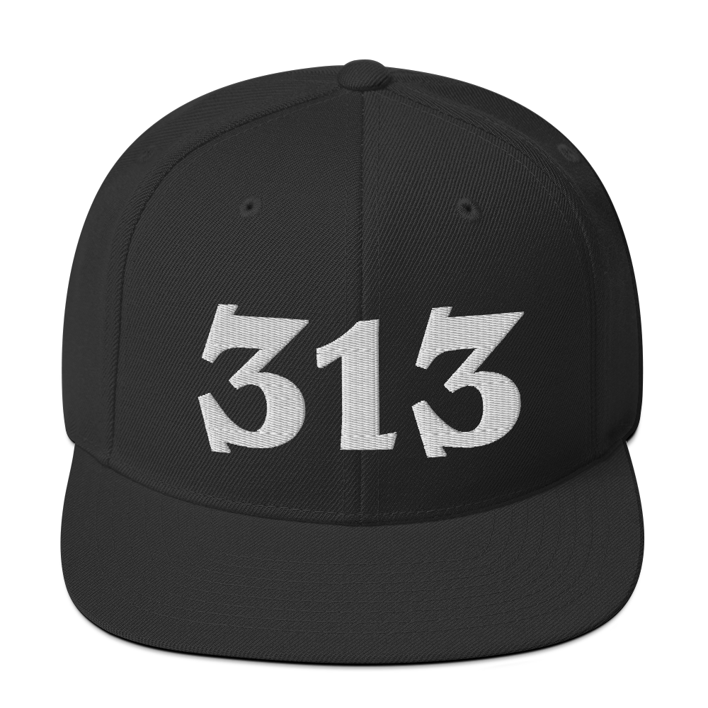 Detroit '313' Vintage Snapback (Angry Font)