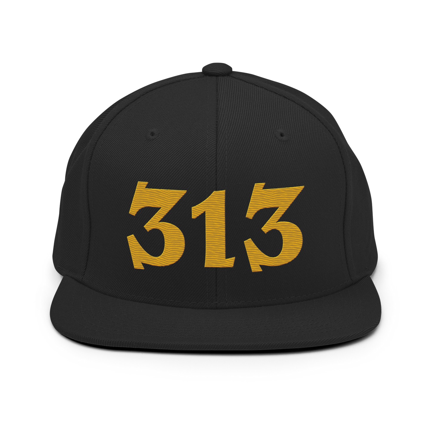 Detroit '313' Vintage Snapback (Angry Font) | Gold