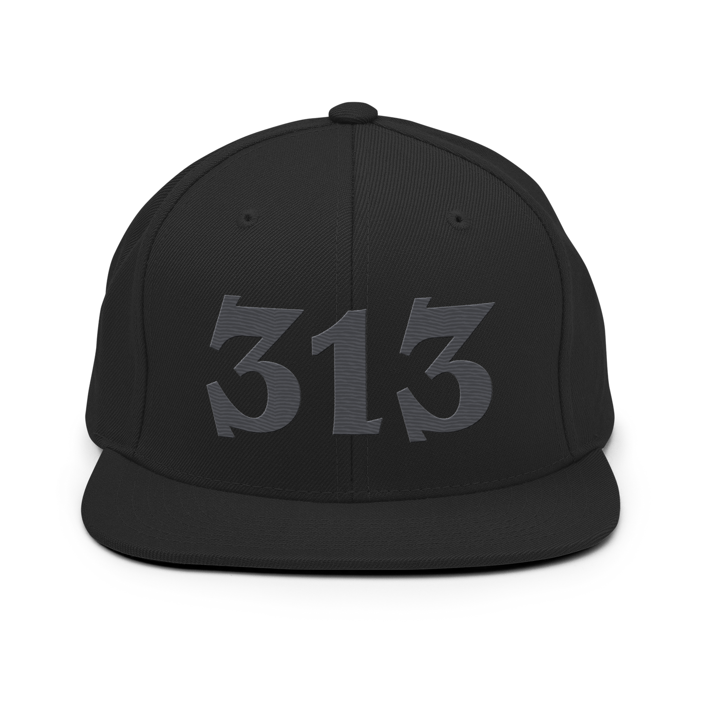 Detroit '313' Vintage Snapback (Angry Font) | Iron Ore Grey