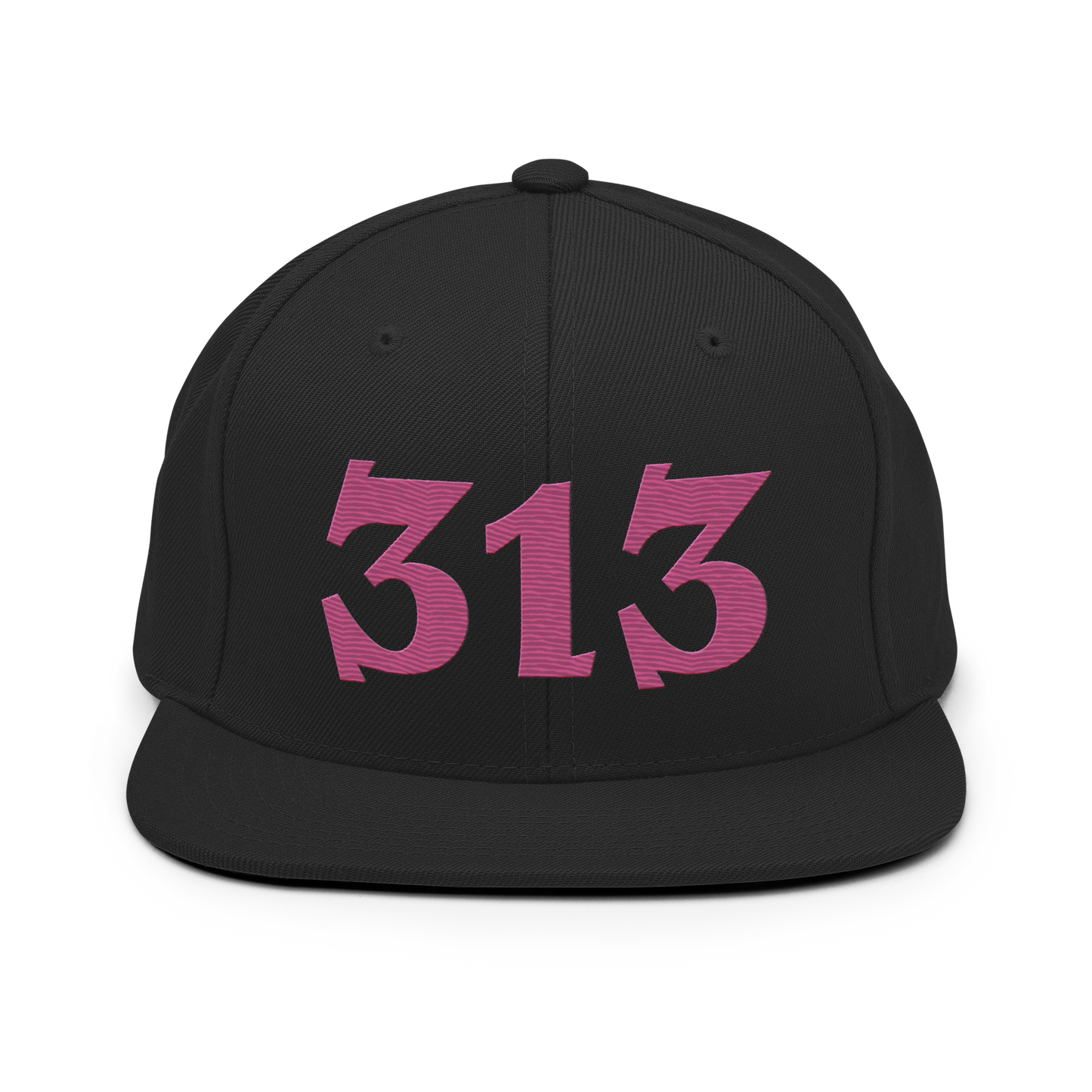 Detroit '313' Vintage Snapback (Angry Font) | Apple Blossom Pink